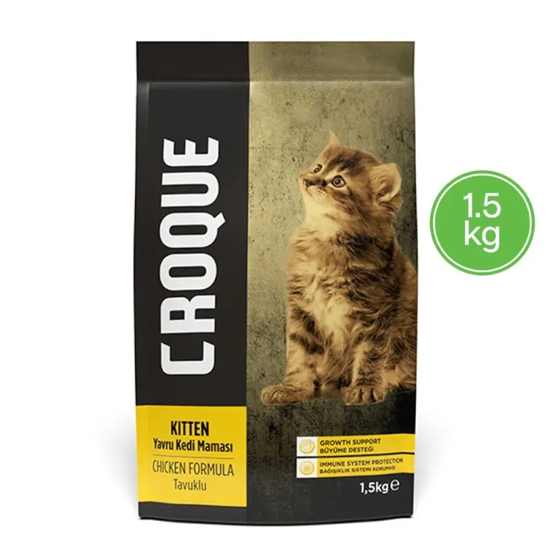 CROQUE KITTEN FOOD CHICKEN FLAVOR 1.5KG