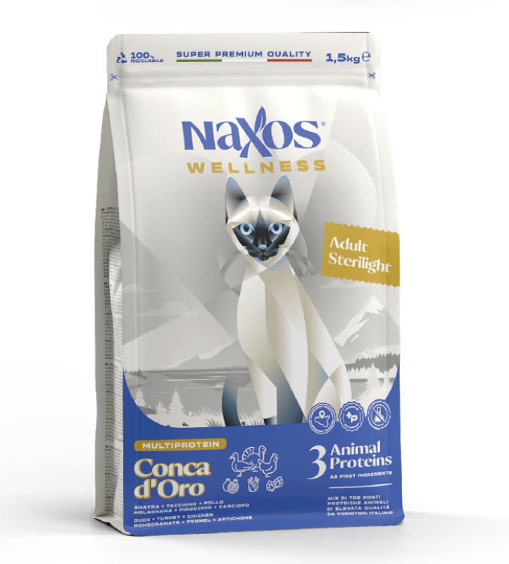 NAXOS Adult Cat Sterilight Duck Chicken & Turkey 1.5 KG