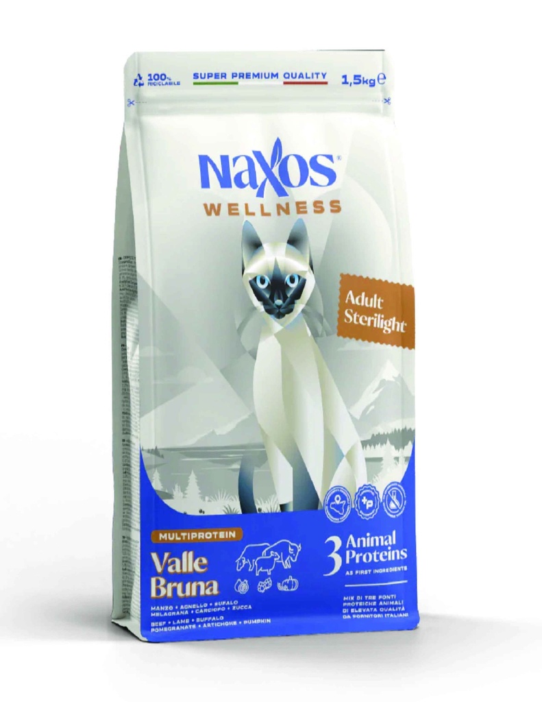 NAXOS Cat Sterilight Beef Buffalo & Lamb 1.5 KG