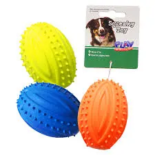 SPIKEY BALL SQUEAK PET TOY 3AS