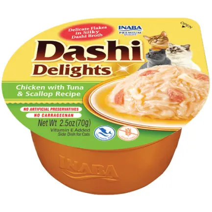 INABA CAT DASHI DELIGHTS (TUNA VARIETY) 12 CUPS