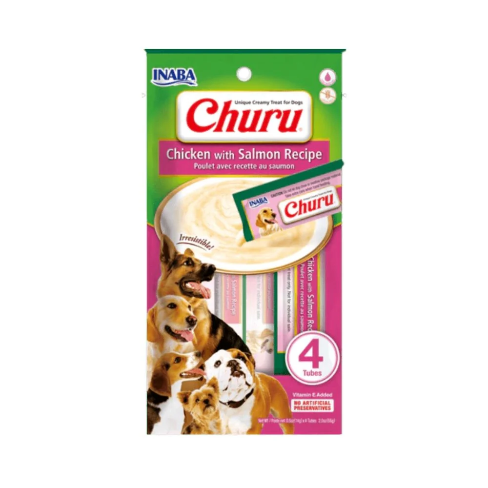 INABA DOG CHURU 4P CHICKEN SALMON RECIPE