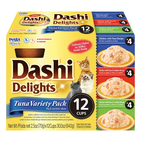 INABA CAT DASHI DELIGHTS (TUNA VARIETY) 12 CUPS