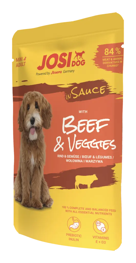 JOSIDOG BEEF&VEGGIES IN SAUCE 100GR