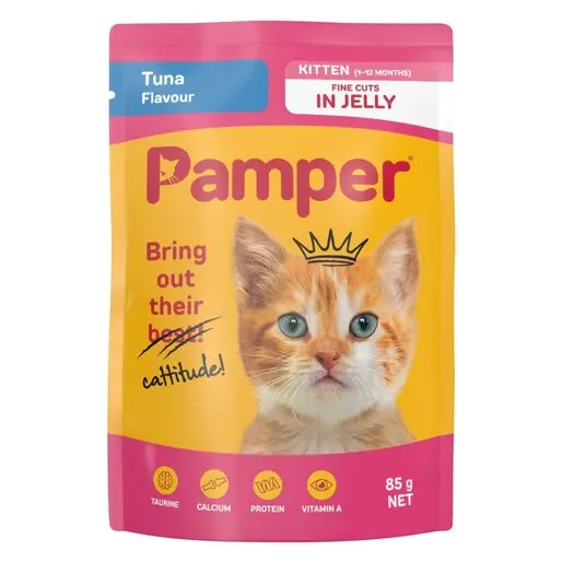 PAMPER KITTEN TUNA IN JELLY 85 GR