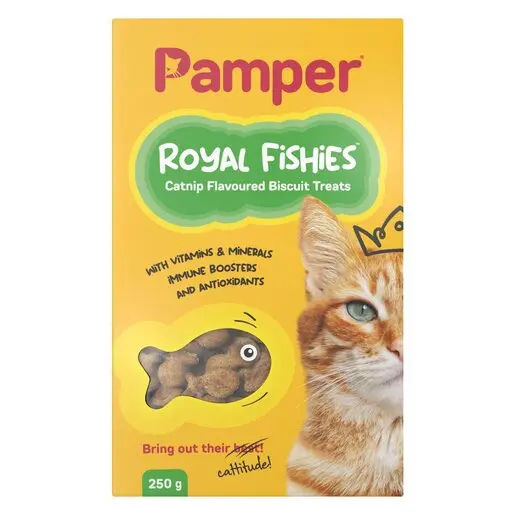 PAMPER ROYAL FISH BISCUITS CATNIP 250 GR
