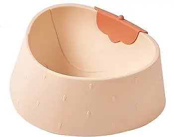 STRAWBERRY GRAIN PLASTIC CAT BOWL