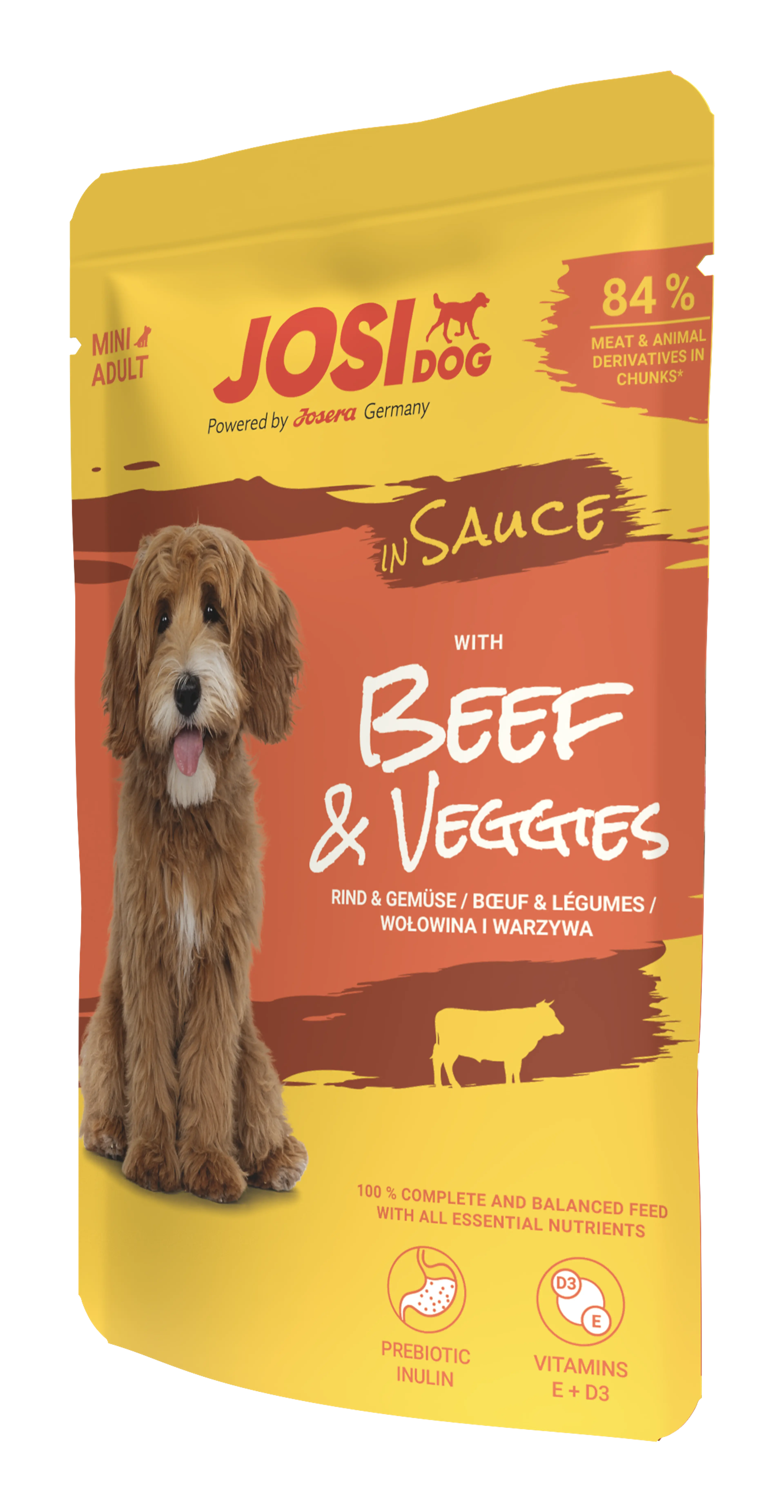 JOSIDOG BEEF&VEGGIES IN SAUCE 100GR