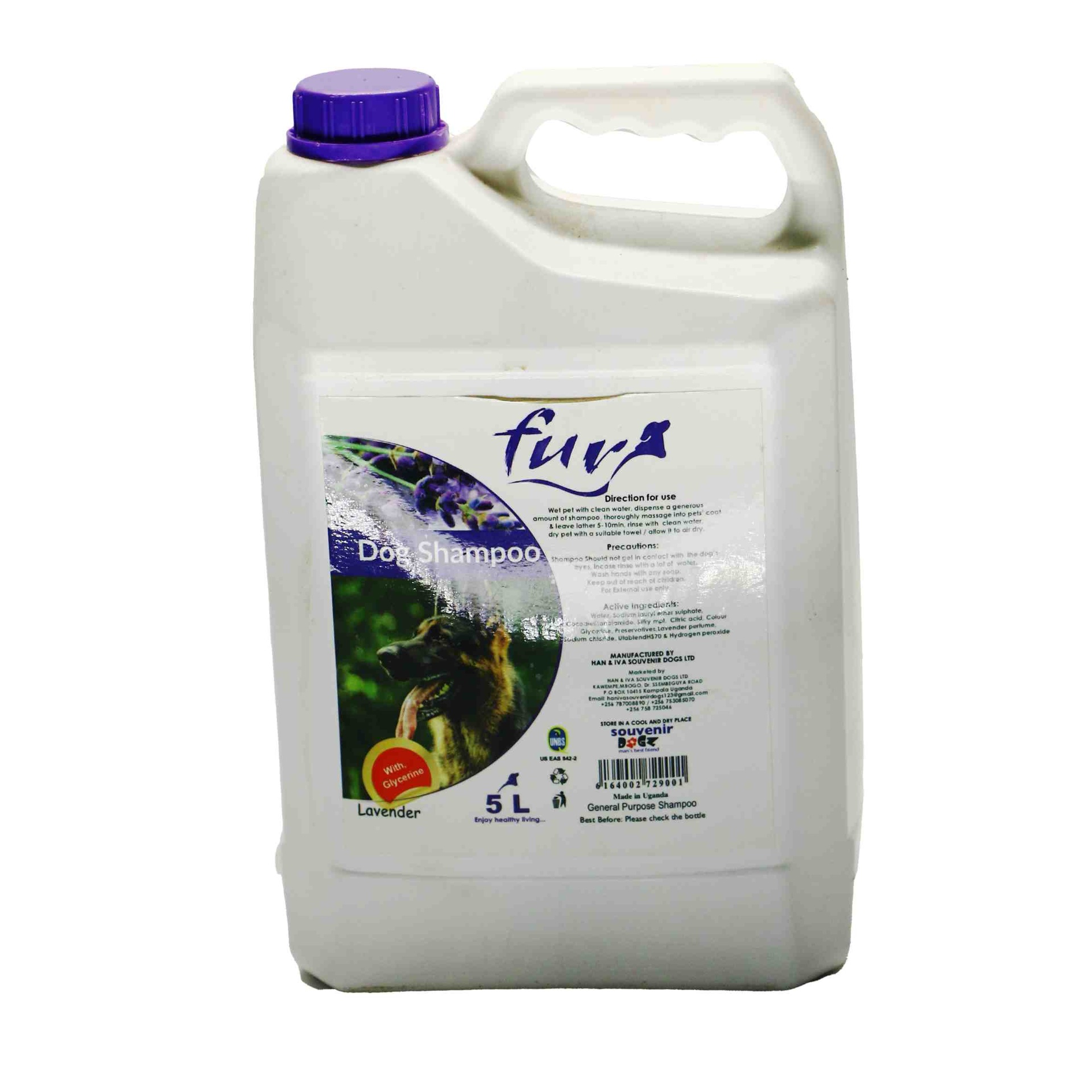 FUR MEDICATED DOG SHAMPOO 5 LTR