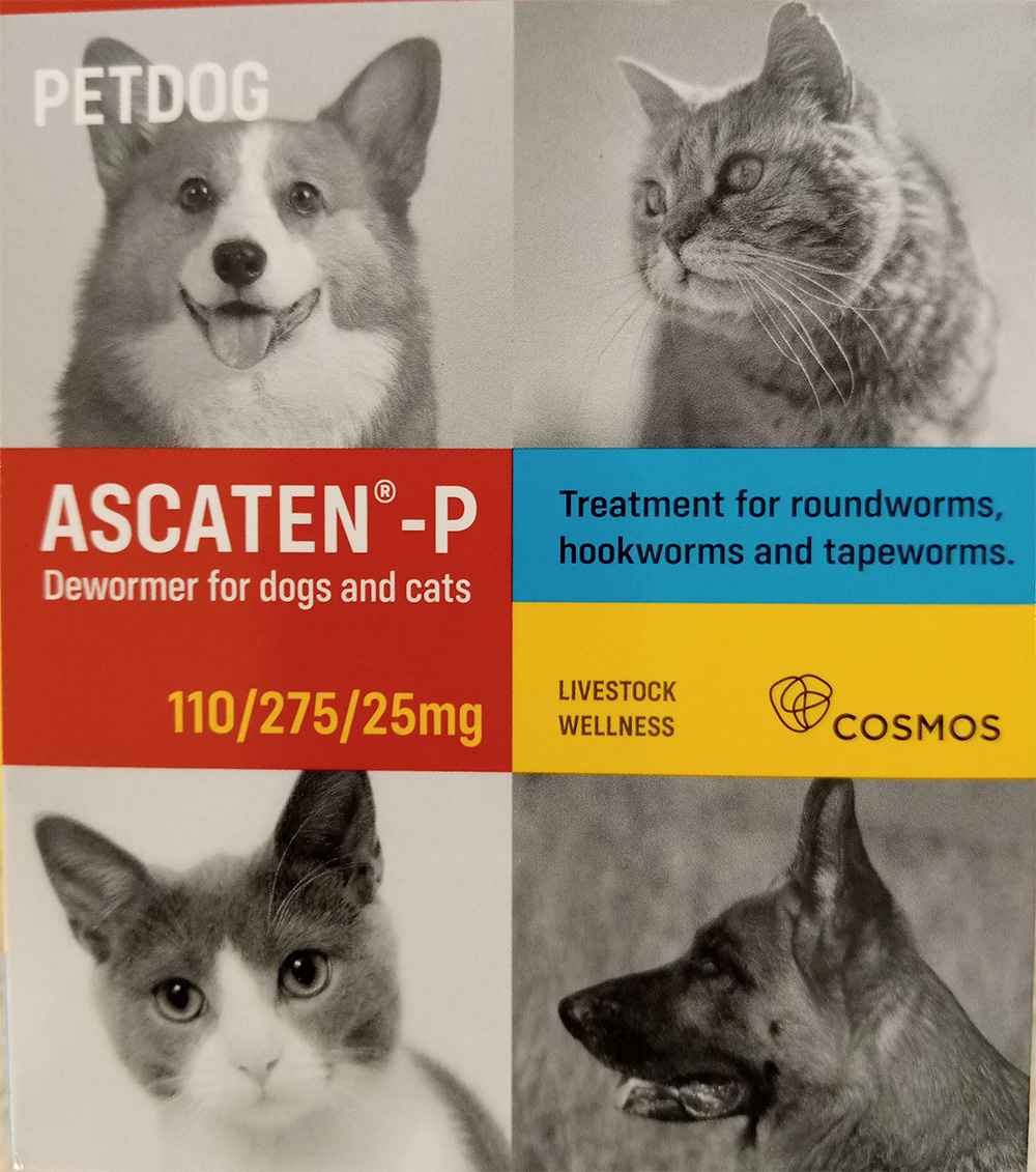 Ascaten -P Dewomers for Dogs and cats (6 Tablets)