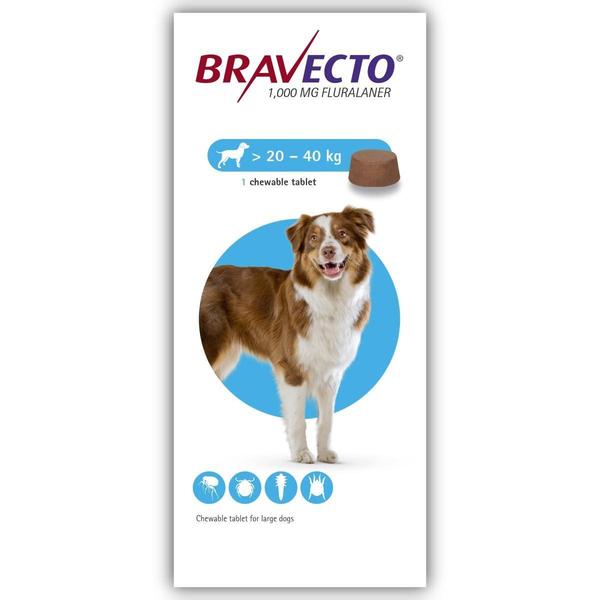 Bravecto Dog 20kg - 40kg 1000mg